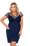 Koszulka nocna Koszulka Model Greta Plus Dark Blue - Donna Donna