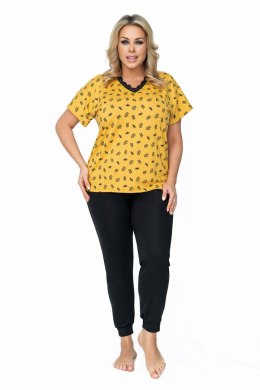 Piżama Damska Model Queen Plus Size Musztard - Donna Donna