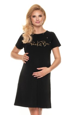 Koszulka nocna Koszula Nocna Ciążowa Model 0203 Black - PeeKaBoo PeeKaBoo