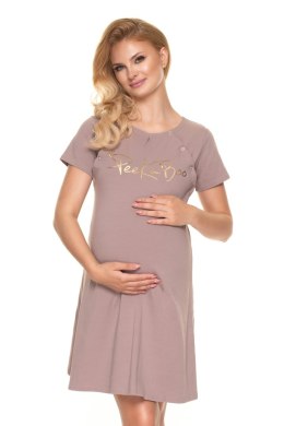 Koszulka nocna Koszula Nocna Ciążowa Model 0203 Cappuccino - PeeKaBoo PeeKaBoo