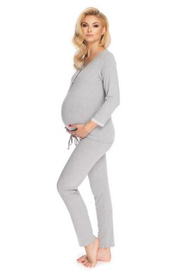 Piżama Damska Ciążowa Model 0181 Grey - PeeKaBoo PeeKaBoo