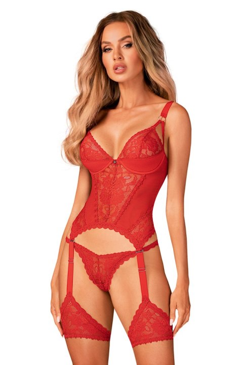 Komplet Gorset Model Belovya Red - Obsessive Obsessive