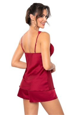 Piżama Damska Model Mari 1/2 Bordo - Donna Donna