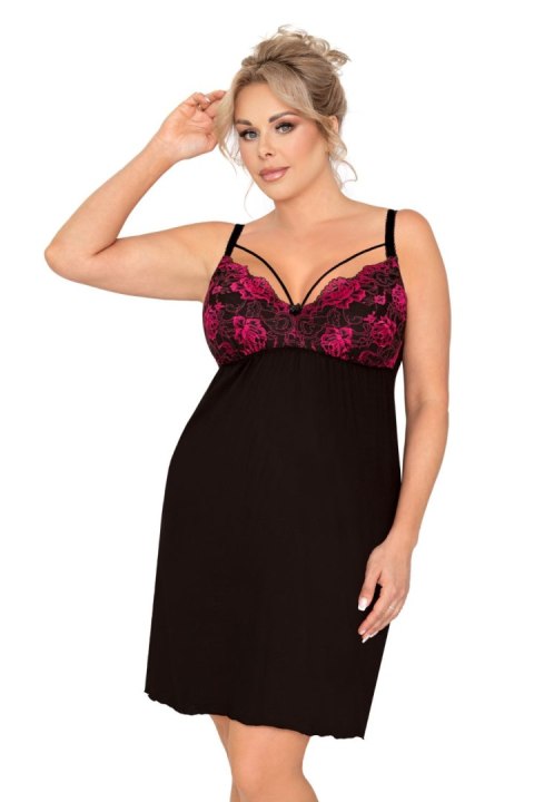 Koszulka nocna Koszulka Model Candy Plus Black - Donna Donna