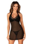 Komplet Model Medilla Chemise Black - Obsessive Obsessive