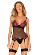 Komplet Gorset Model Rosenty Black/Pink - Obsessive Obsessive